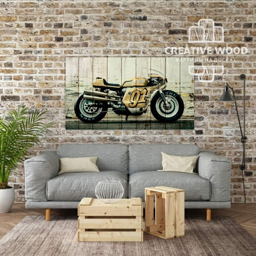 Картины в интерьере артикул Мотоциклы - Мото 10, Мотоциклы, Creative Wood